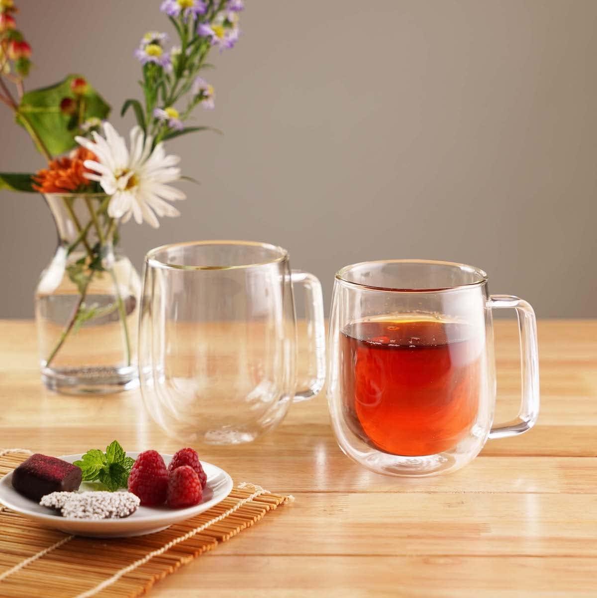 Double-Wall Insulated Glass Mugs (Set of 2) | Brod & Taylor