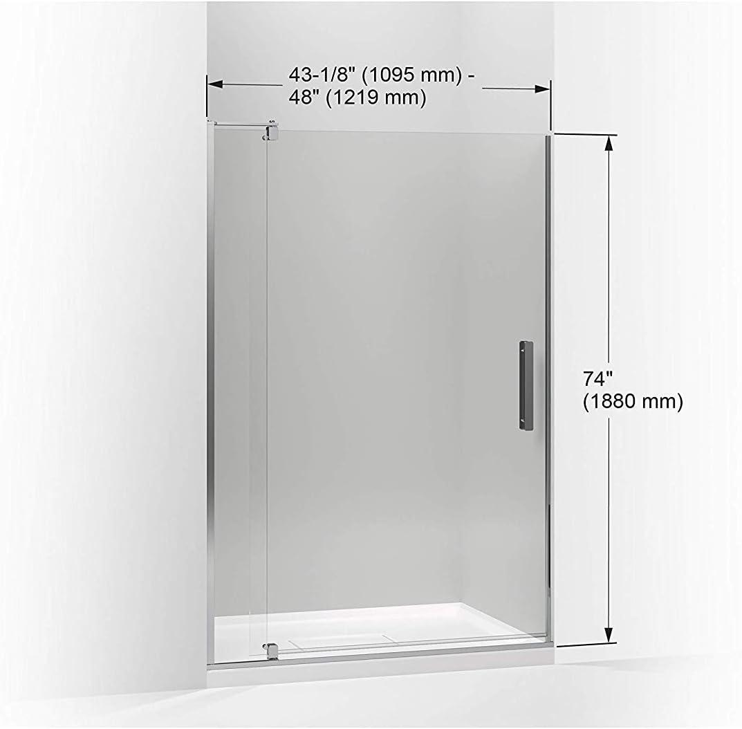 Revel 48'' x 74'' Pivot Shower Door with CleanCoat® Technology