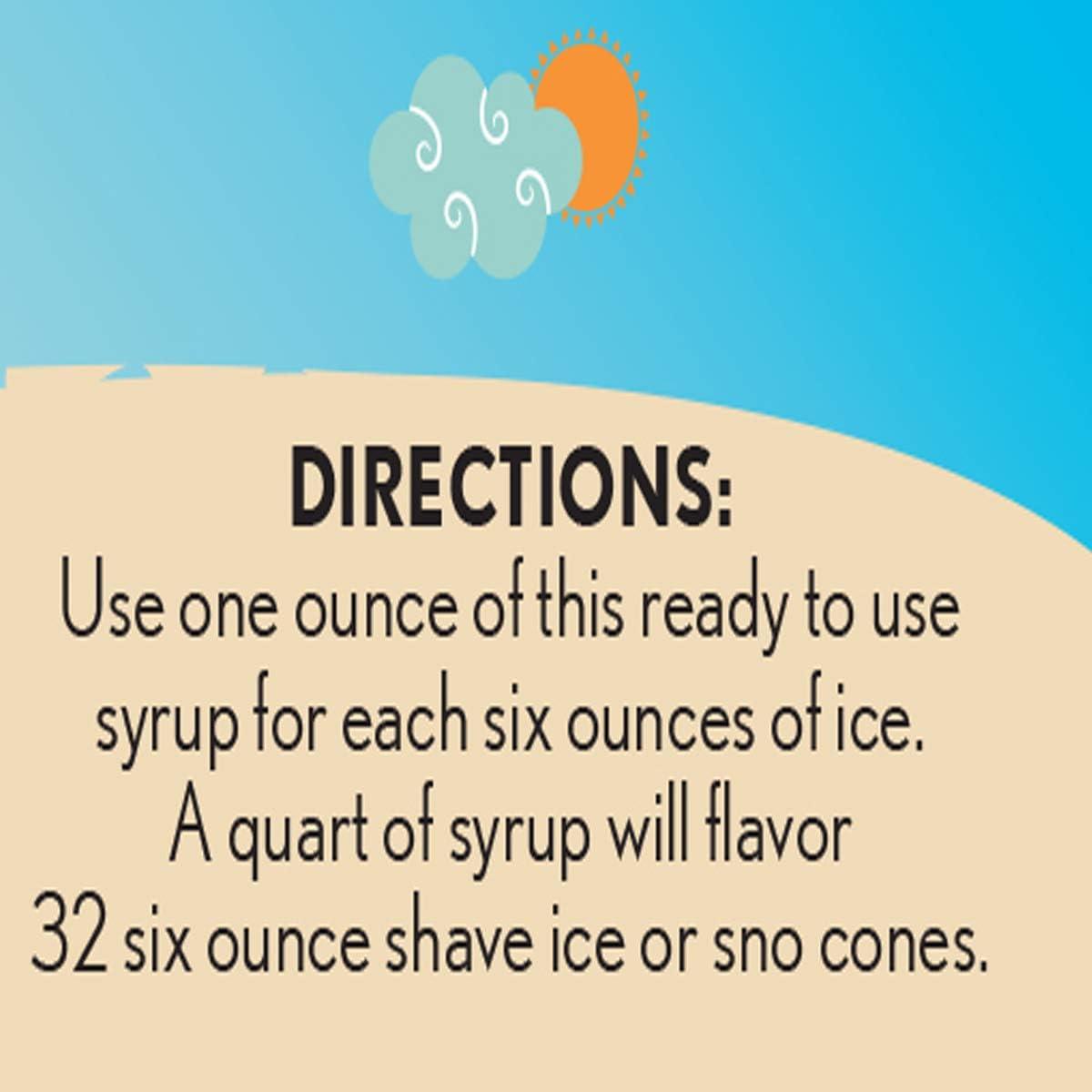 Honey Dew Hypothermias Hawaiian Snow Cones Flavor Syrups for Drinks, Coffee, Shaved Ice & Slushie, Piraguas, Raspados, Soda Flavor Syrup, No Corn Syrup, Pure Cane Sugar Quart (32 fl. oz)