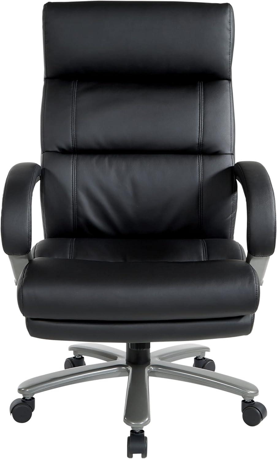 Big and Tall Executive Chair in Black Bonded Leather