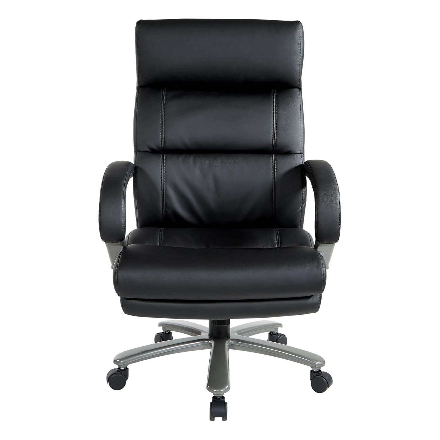 Big and Tall Executive Chair in Black Bonded Leather