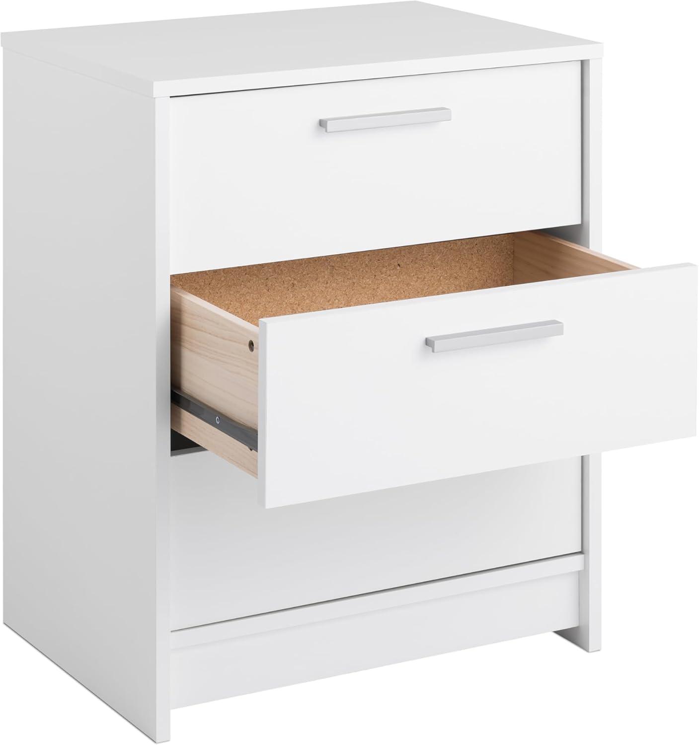 Studio Essentials White 3 Drawer 16" D X 21.25" W x 26.25" H Nightstand