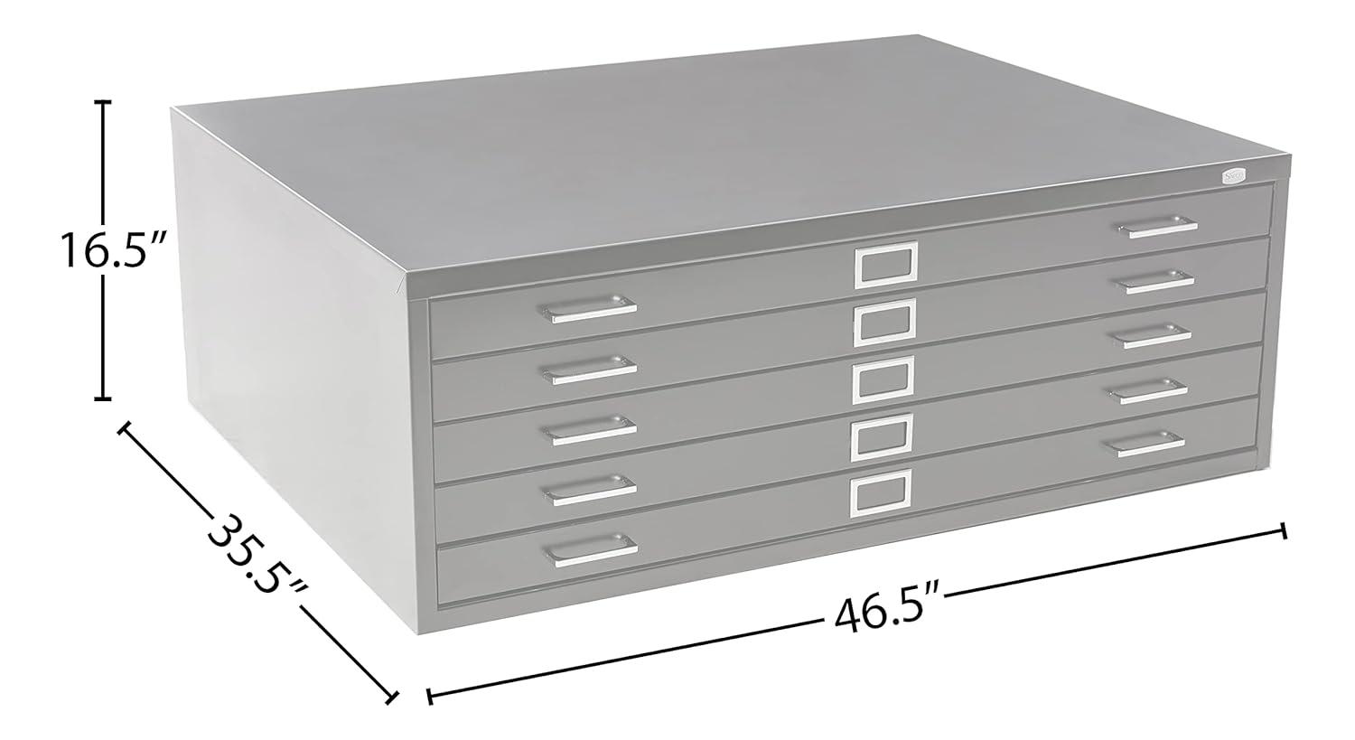 Safco Products Company Five-Drawer Flat File Filing Cabinet