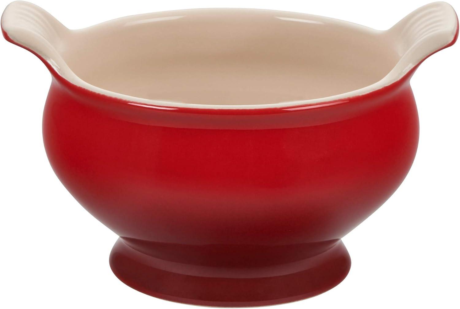 Cerise Red Round Ceramic Soup and Dessert Bowl