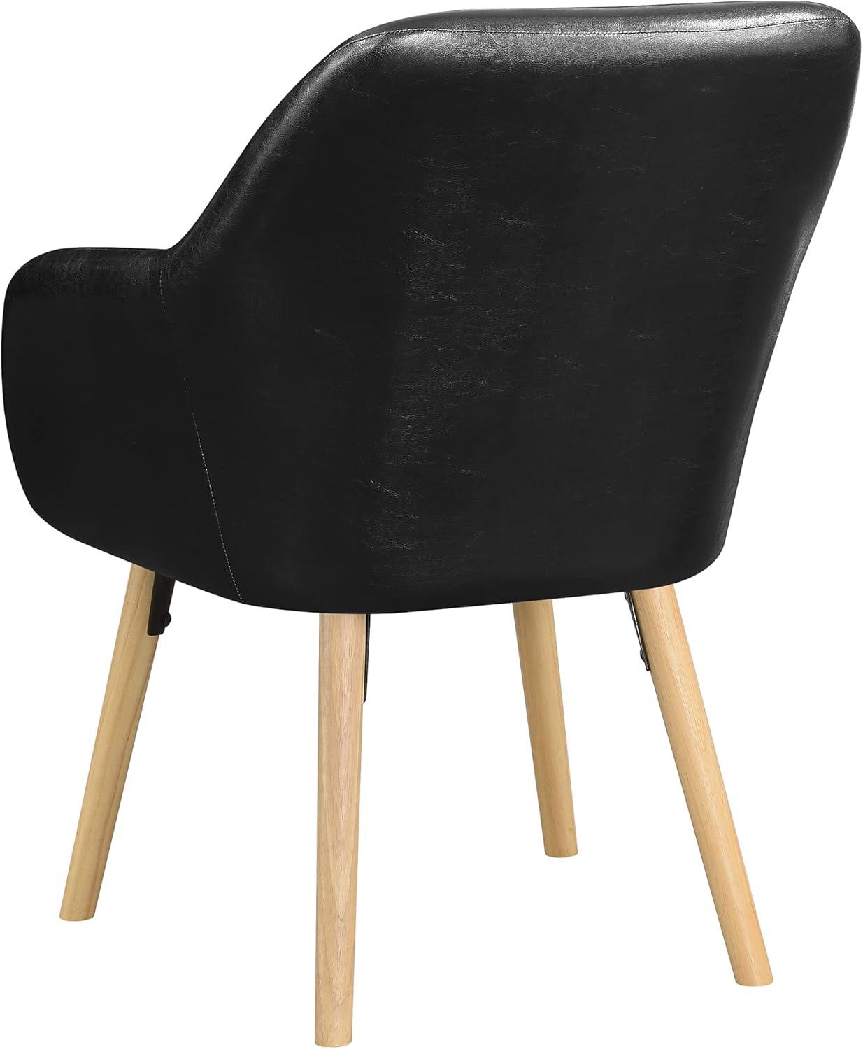 Convenience Concepts Take a Seat Charlotte Wingback Upholstered Accent Armchair, Slate Gray Fabric