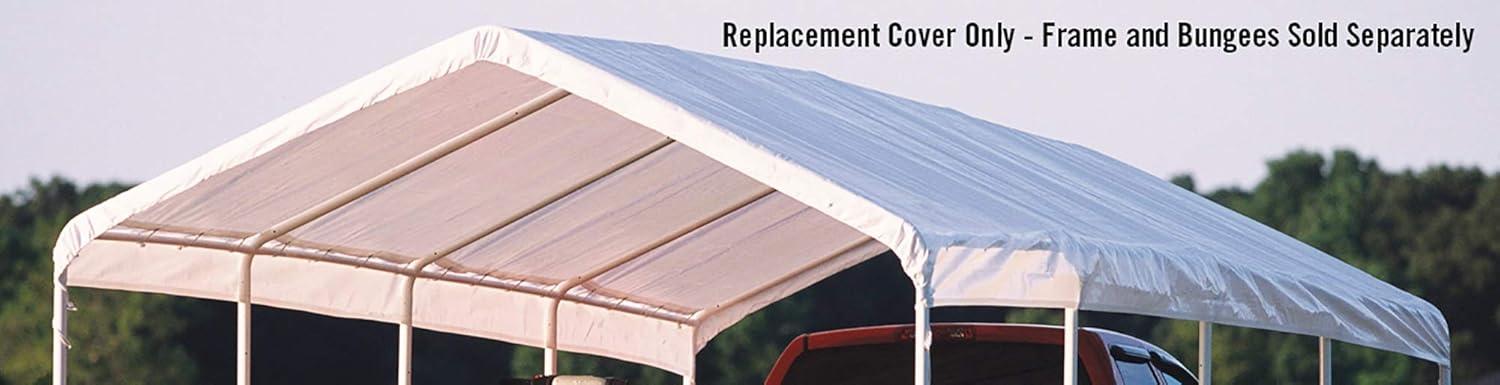 White Waterproof 12 x 26 ft. Peak Canopy Replacement Cover