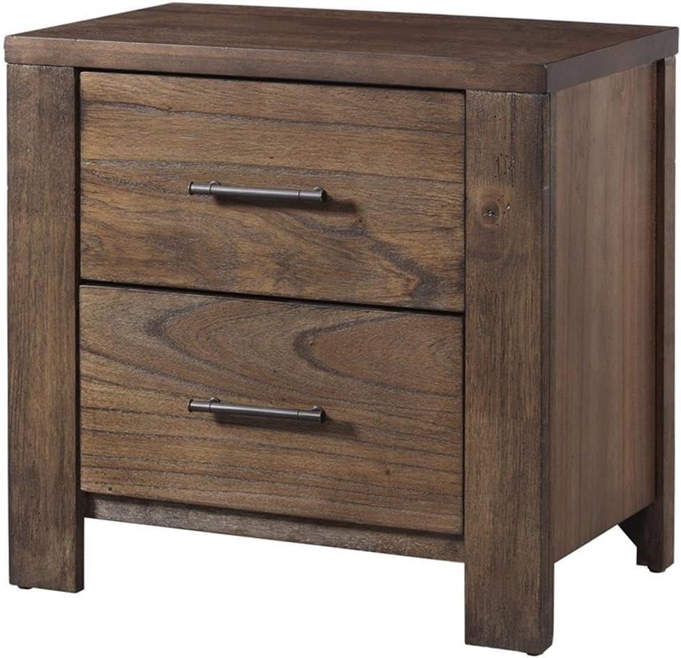 Progressive Furniture Brayden Wood Nightstand in Satin Mindi Brown