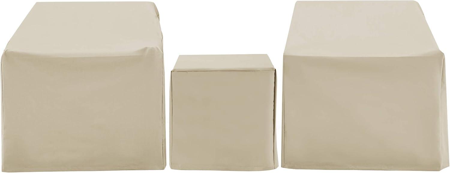 Tan Heavy Gauge Vinyl Outdoor Furniture Cover Set