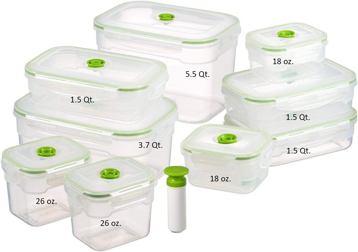 Lasting Freshness Food Storage - Set of 9 Containers and 9 Lids
