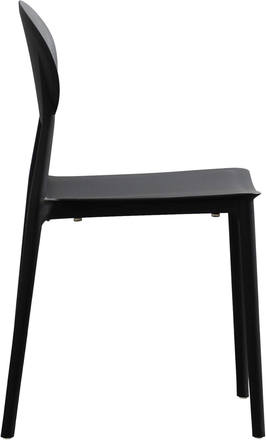 Ali Set of 2 Black Plastic Indoor Chairs
