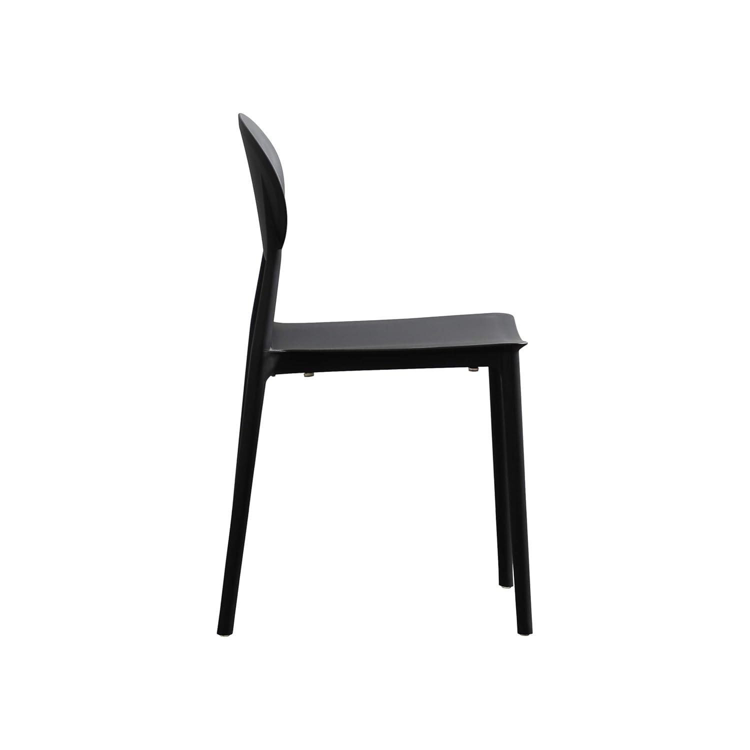 Ali Set of 2 Black Plastic Indoor Chairs