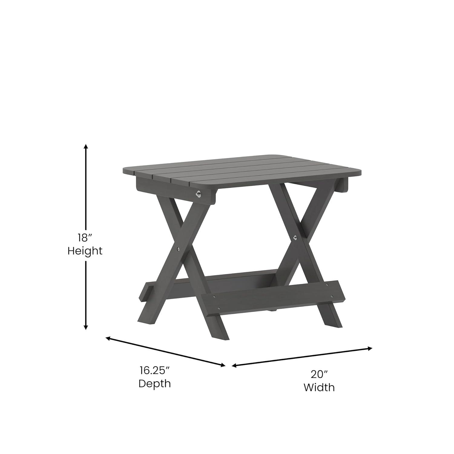 Taylor & Logan Collis Rectangular Outdoor Folding Side Table