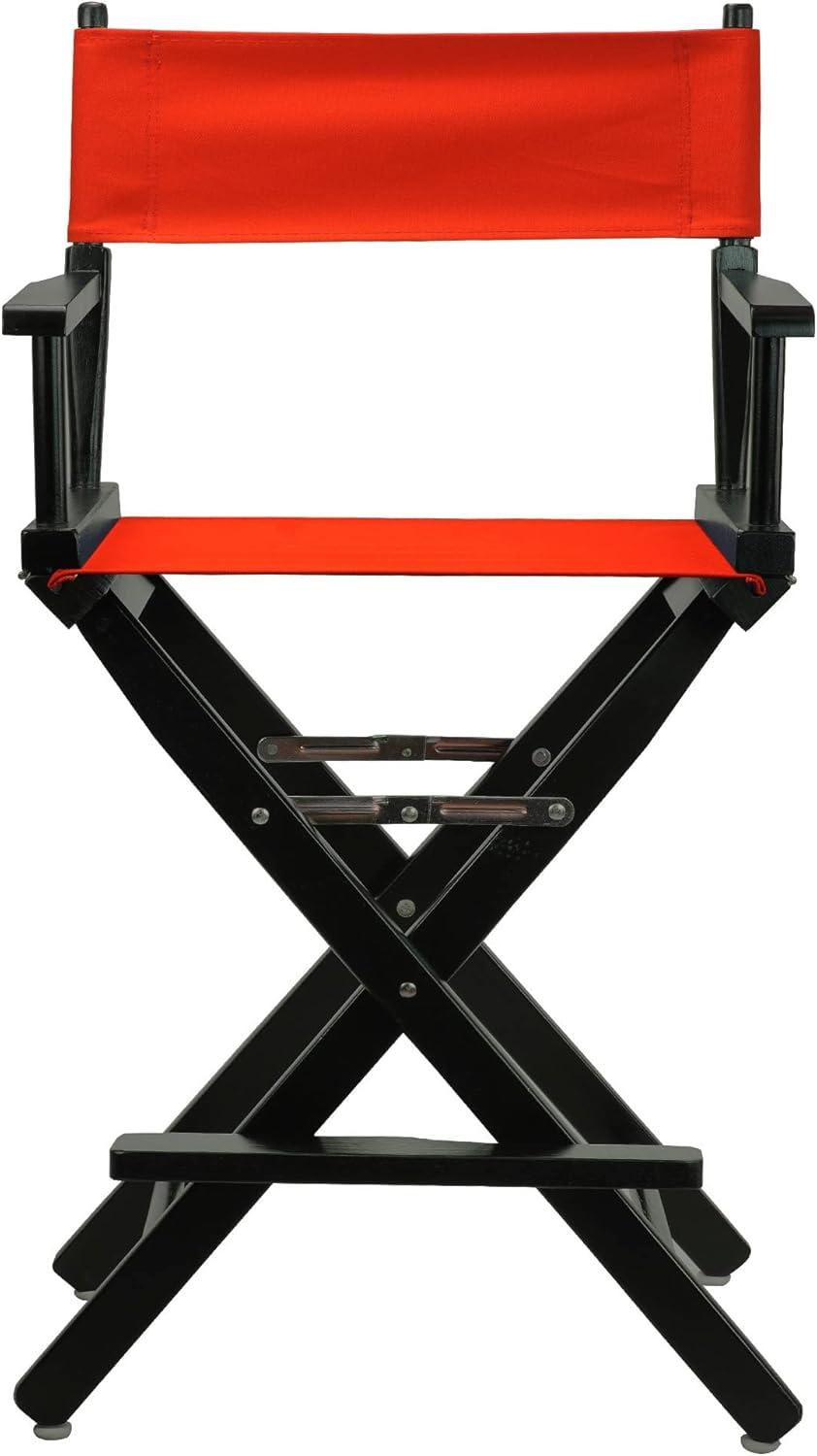 24" Director's Chair Black Frame-Burgundy Canvas