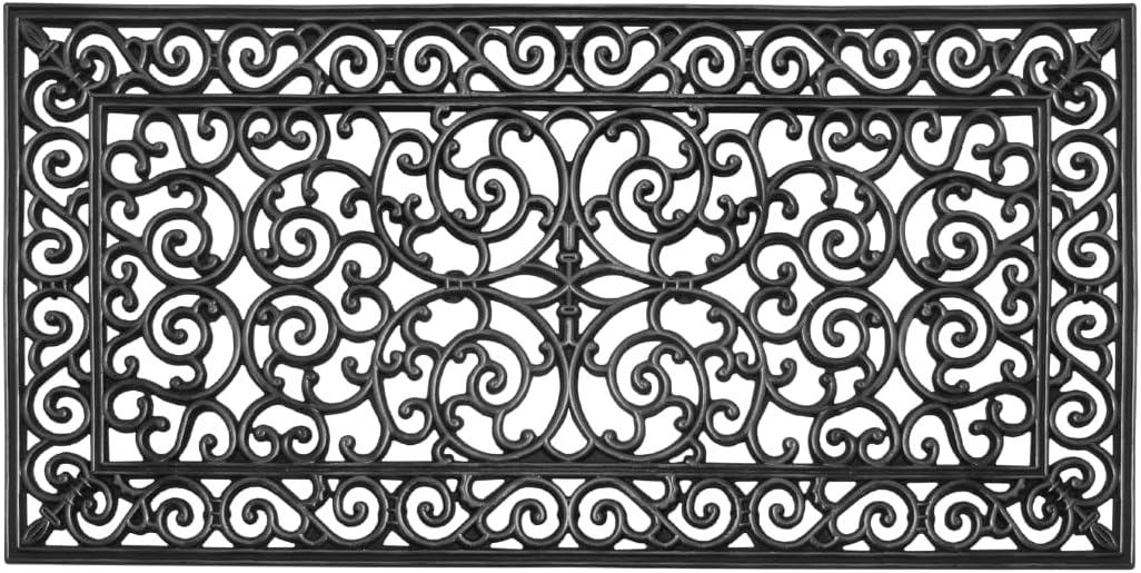 A1HC Extra Large Outdoor Floor Mat, Natural Rubber, 24" X 48", Ideal for Outside entryway, Dirt Shoe Scraper, Door mat for Indoor Outdoor, Mats for Entry, Patio, Busy Areas