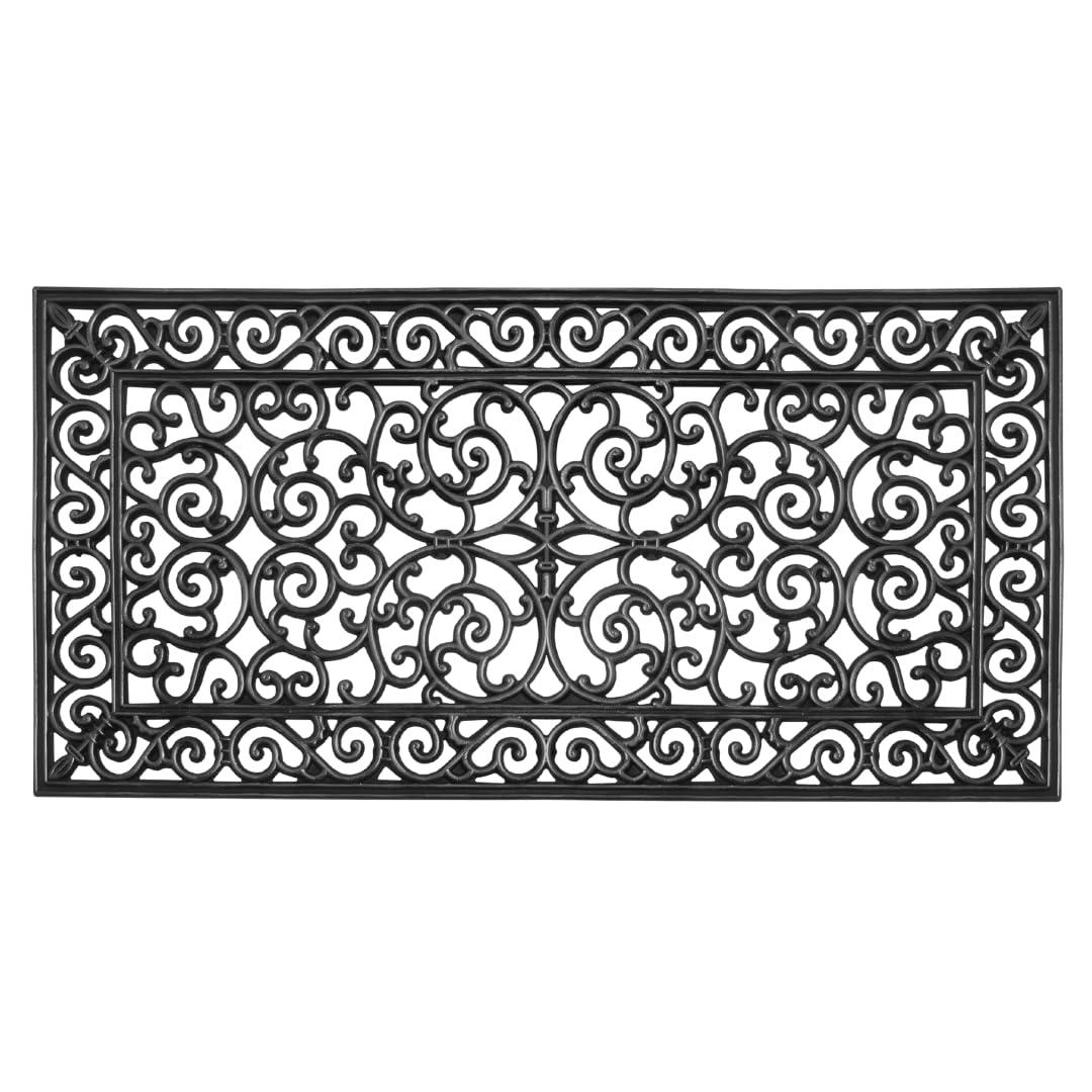 A1HC Extra Large Outdoor Floor Mat, Natural Rubber, 24" X 48", Ideal for Outside entryway, Dirt Shoe Scraper, Door mat for Indoor Outdoor, Mats for Entry, Patio, Busy Areas