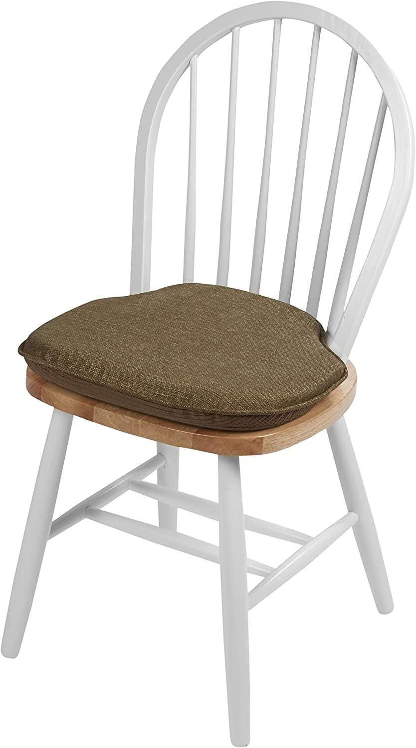 Gold Non-Slip Windsor Chair Cushions Set of 2