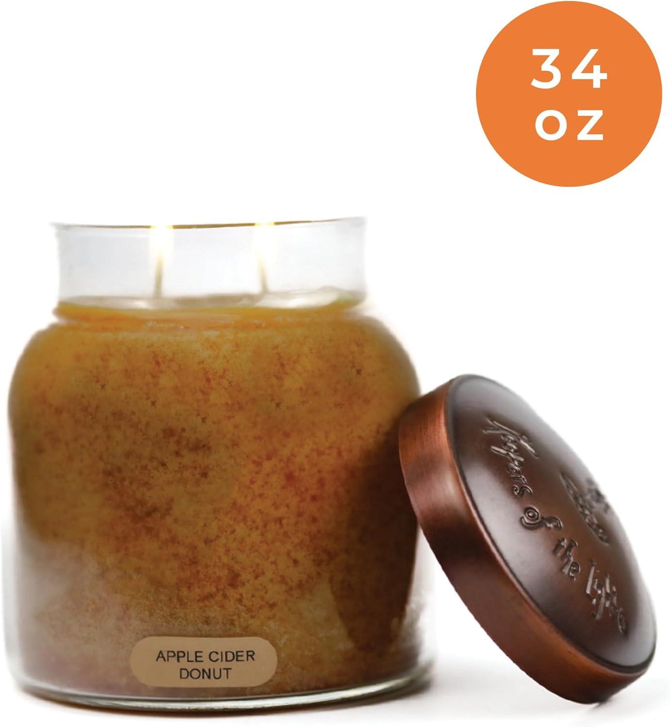 Apple Cider Donut Scented Fall Candle in Glass Jar