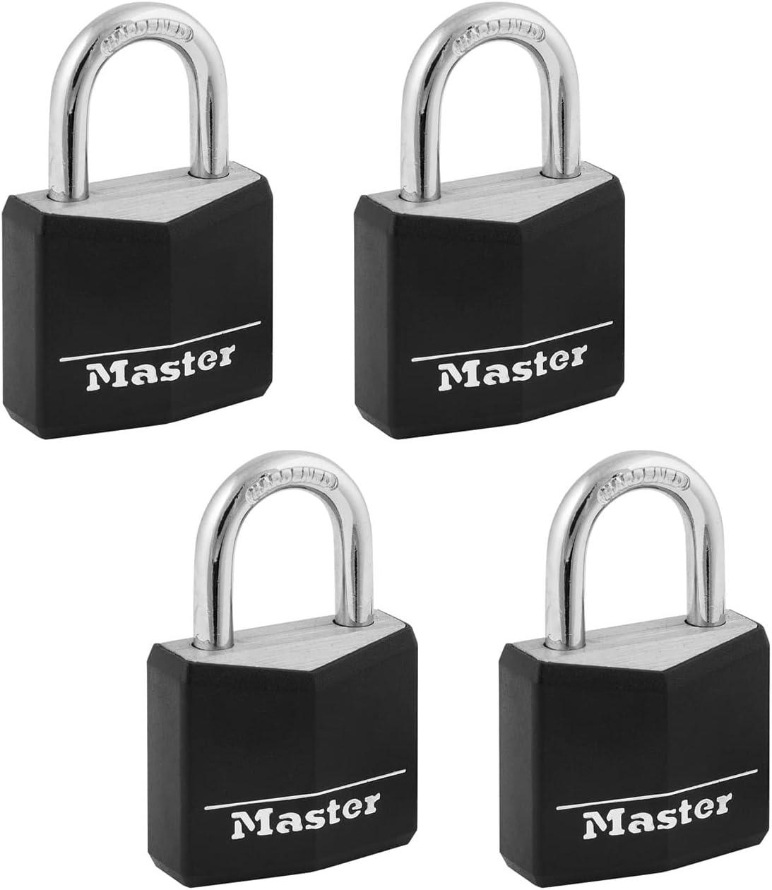 Master Lock Covered Aluminum 30 mm (1-3/16 in) Padlock with Key, 16mm (5/8 in) shackle