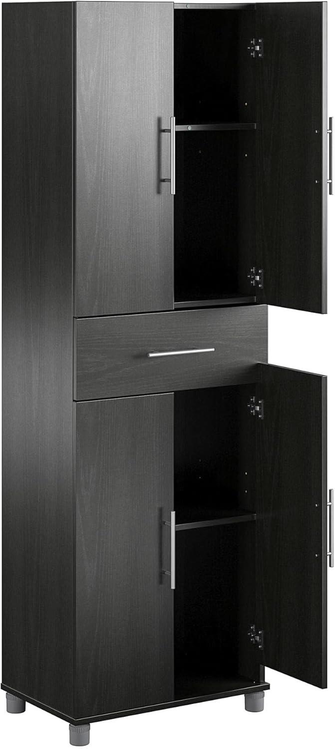 Camberly 4 Door/1 Drawer Storage Cabinet, Graphite Gray