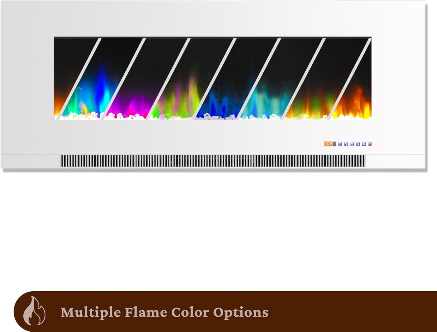 Cambridge Cambridge Wall Mount Electric Fireplace Heater with Remote Control for Indoor Use in Living Room, Bedroom, Home Office