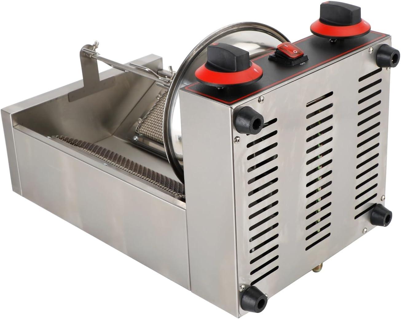 TOPTENG 110V 2000W Commercial Electric Vertical Gas Shawarma Broiler Machine Spinning Doner Kebab Gyro Grill Machine, Rotisserie Doner Kebab Gyro Grill Device for Restaurant Dinner Home Kitchen