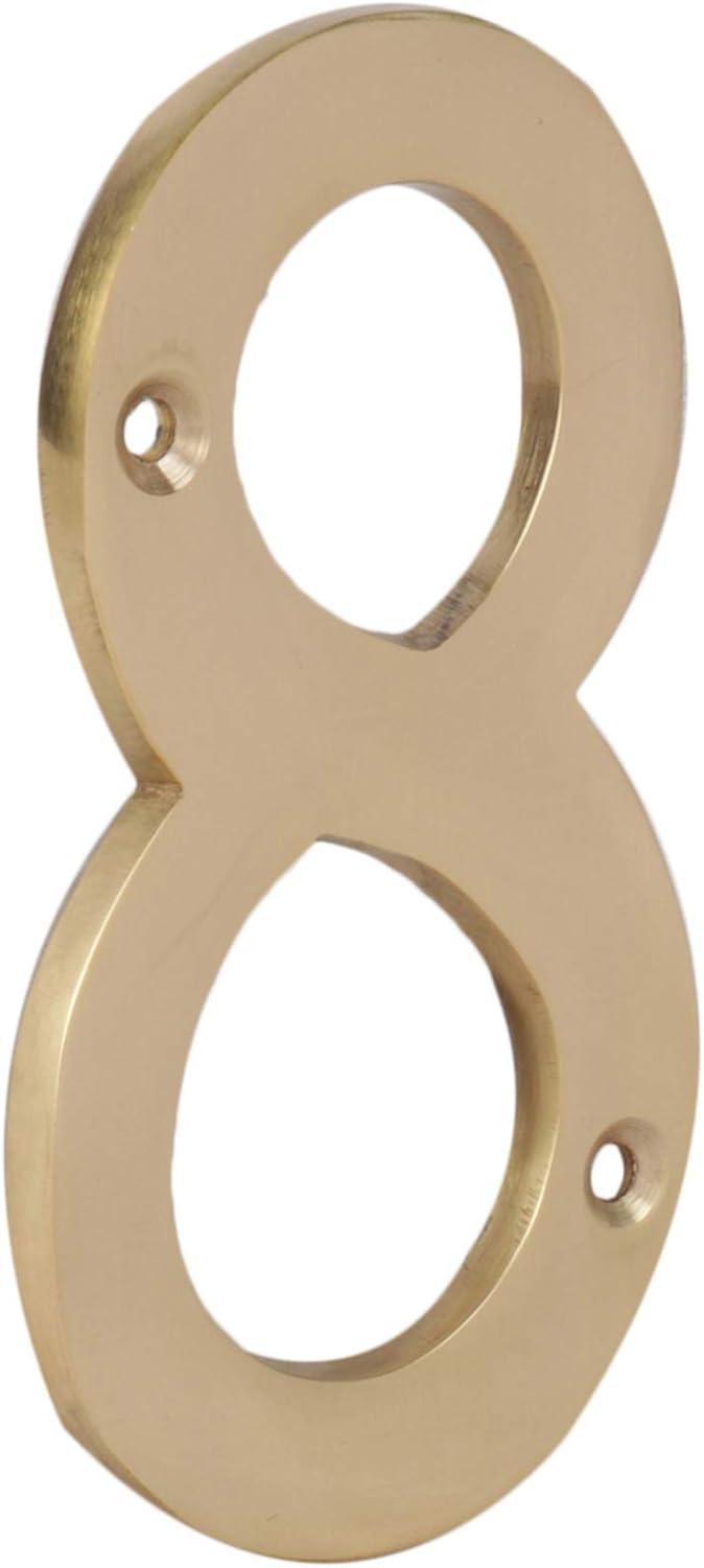 4'' H Brass House Number