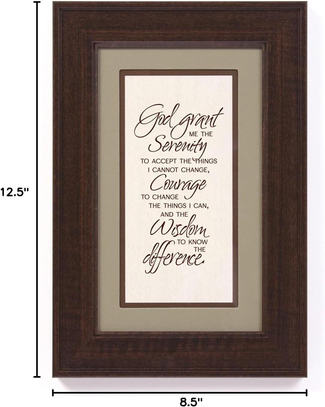 James Lawrence 'Serenity Prayer' Inspirational Framed Wall Art - Brown