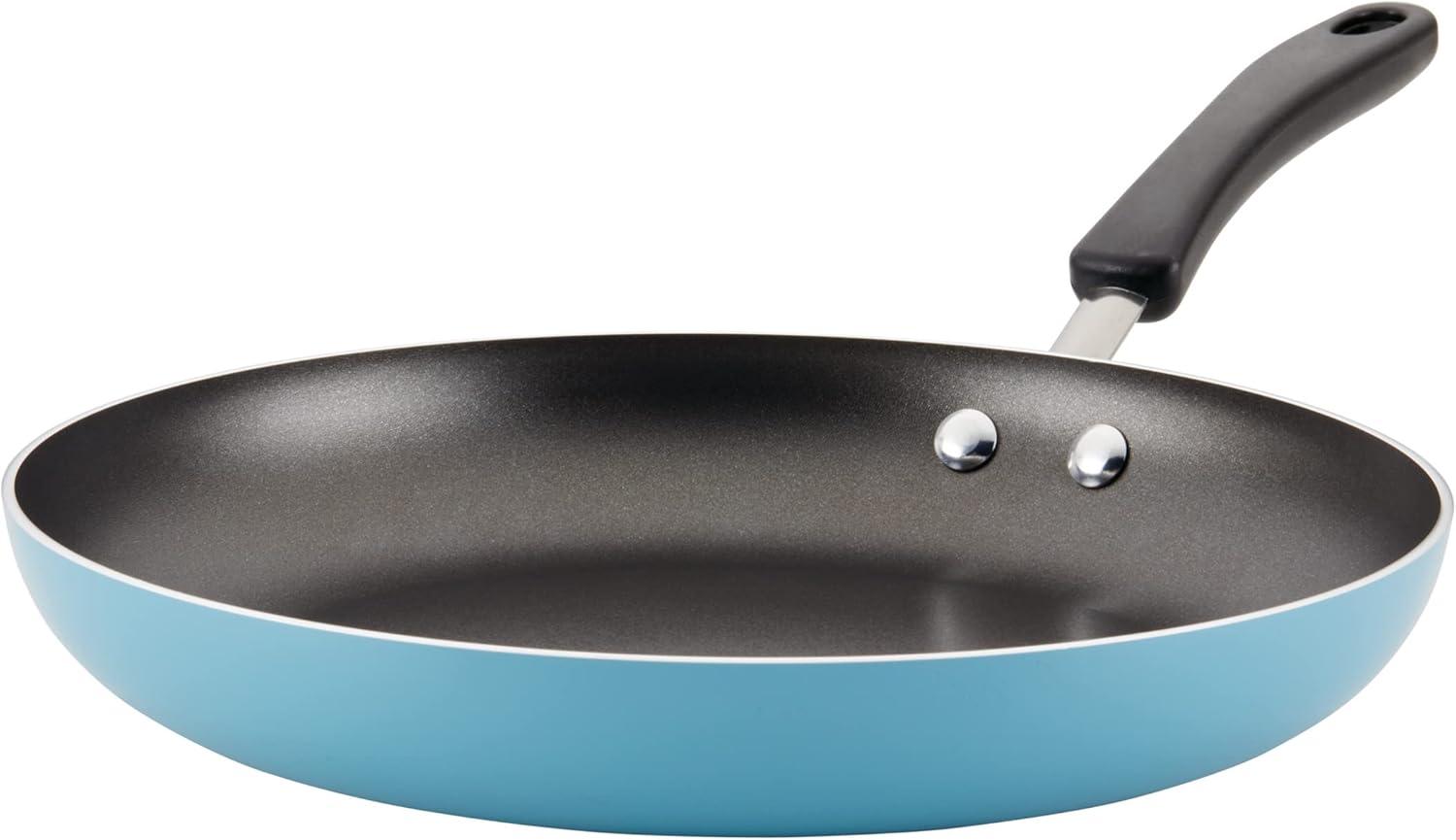 Blue 12" Aluminum Nonstick Fry Pan with Ceramic Coating