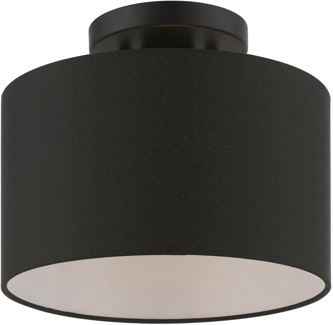 Livex Lighting Bainbridge 1 - Light Semi-Flush Mount in  Black