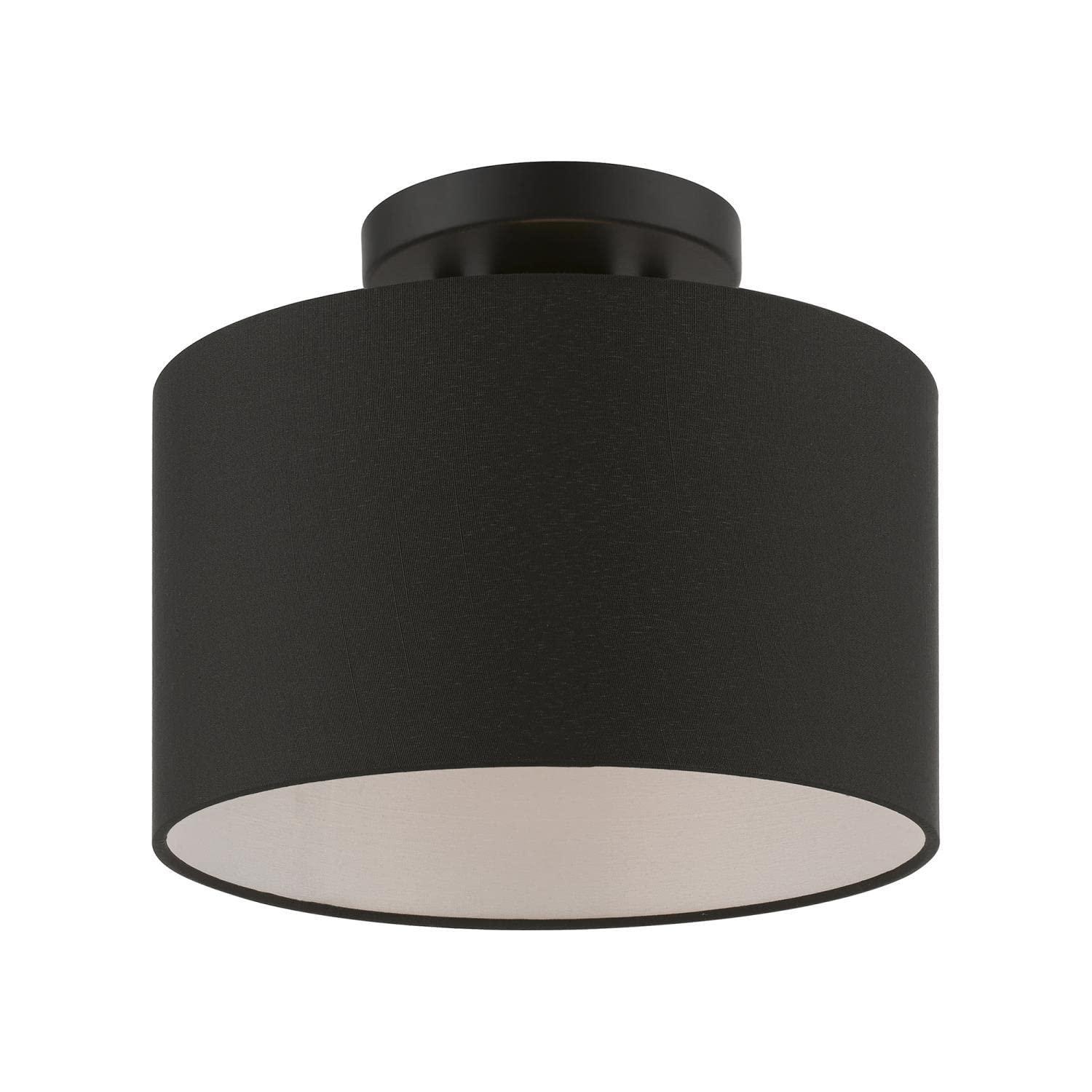 Livex Lighting Bainbridge 1 - Light Semi-Flush Mount in  Black