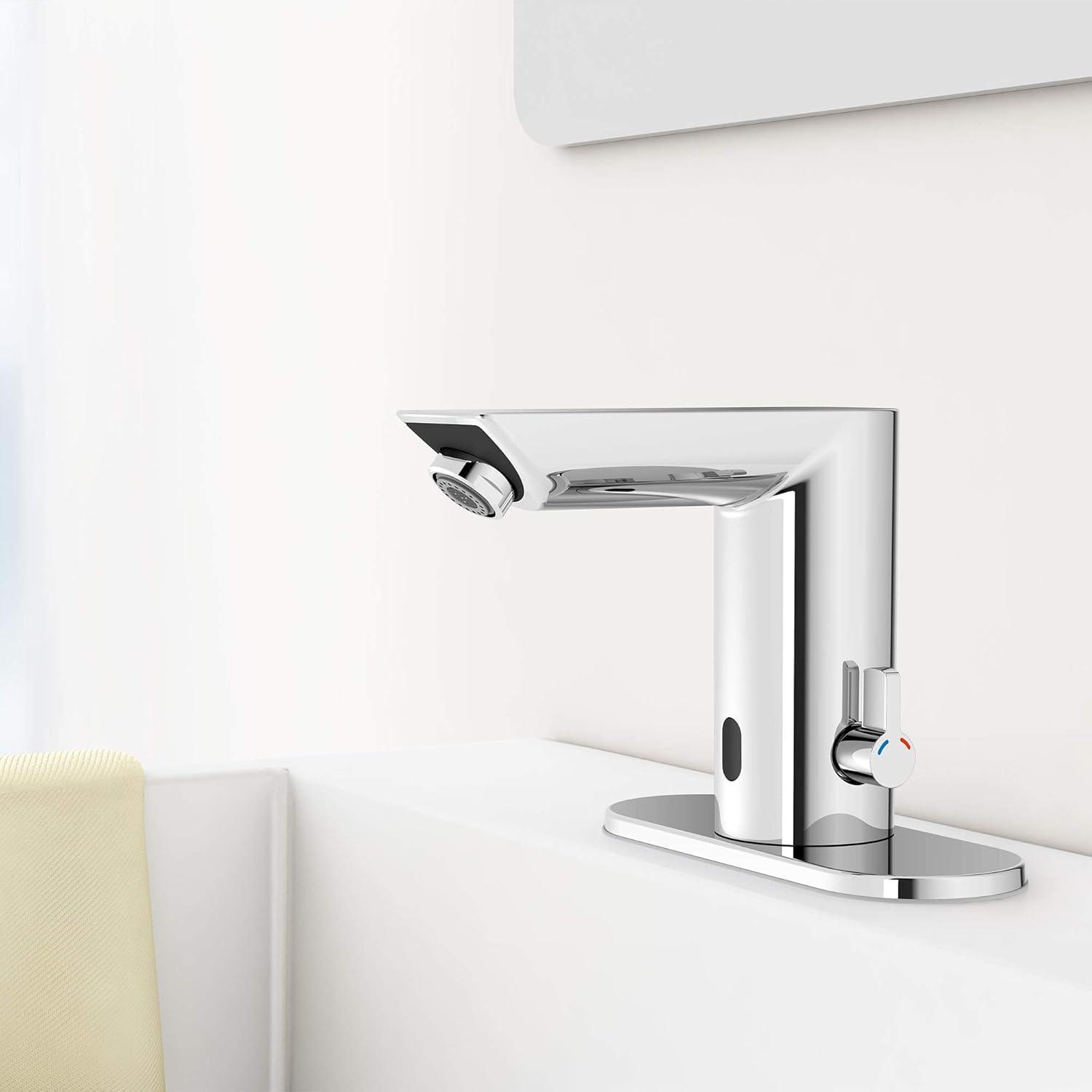 Modern Chrome Touchless Electronic Bathroom Sink Faucet