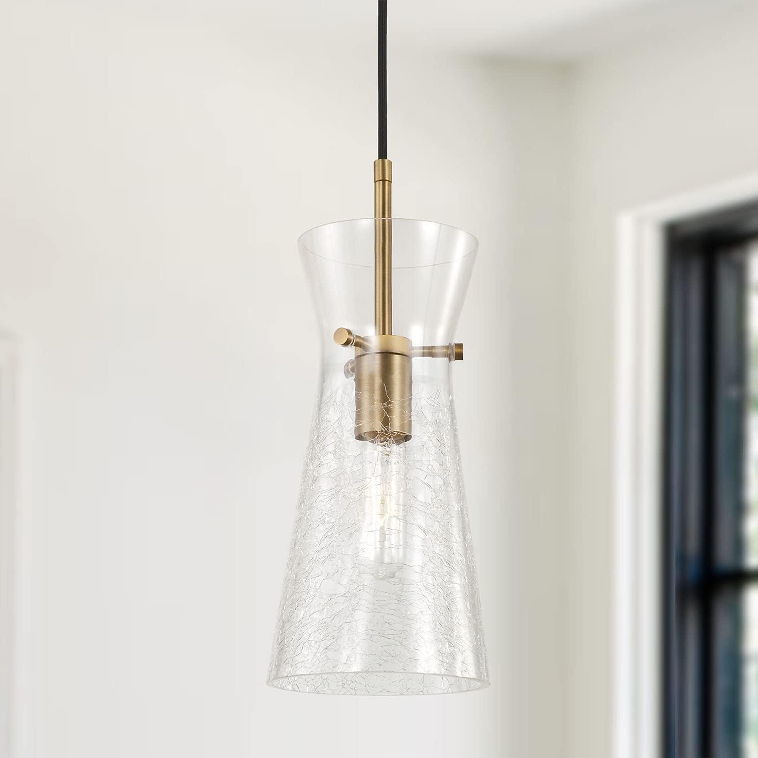 Mila 1 - Light Aged Brass Cone Pendant