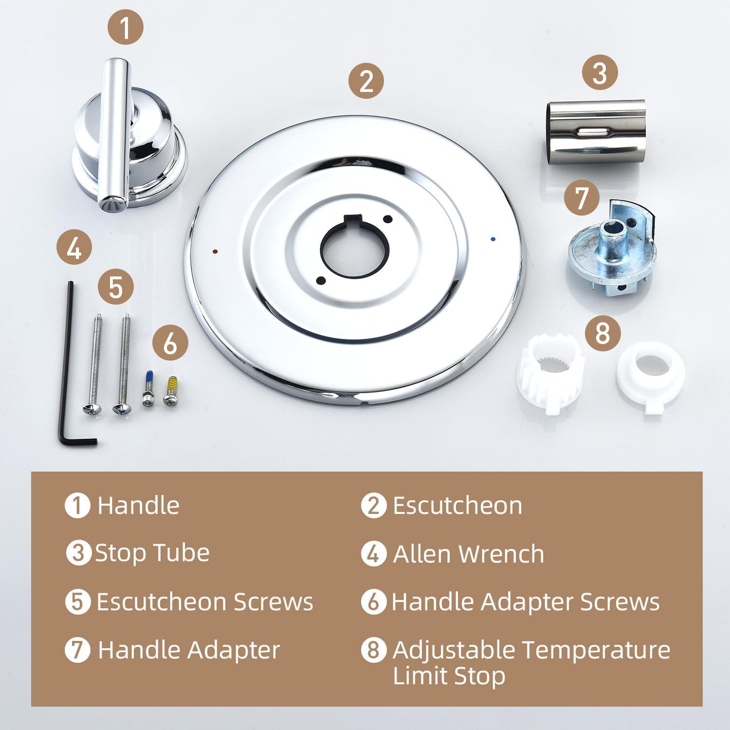 Gibson Pressure Balance Shower Faucet Trim with Lever Handle