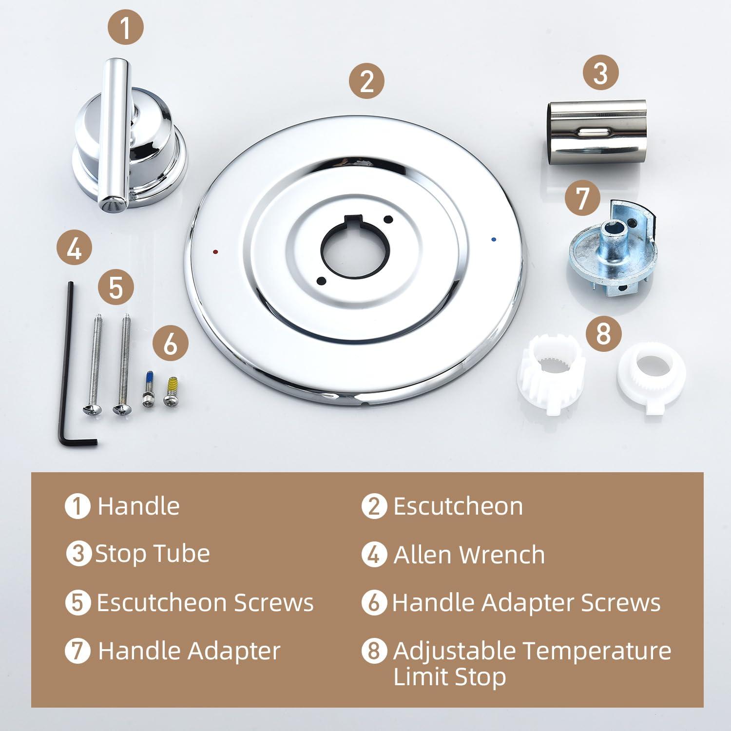 Gibson Pressure Balance Shower Faucet Trim with Lever Handle