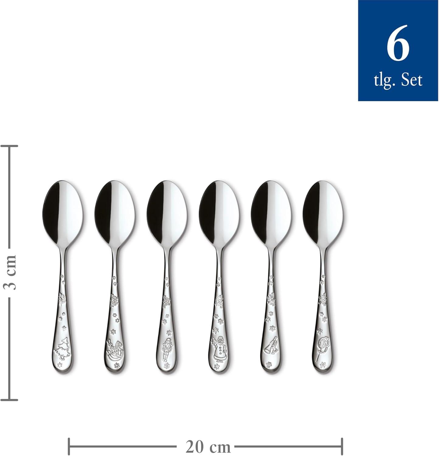 Villeroy & Boch – Toy's Delight Coffee Spoon Cutlery Set for 6 People, 6 Pieces, Dishwasher-Safe, rustproof, Cutlery Set, Spoon Set, Stainless Steel Cutlery Set