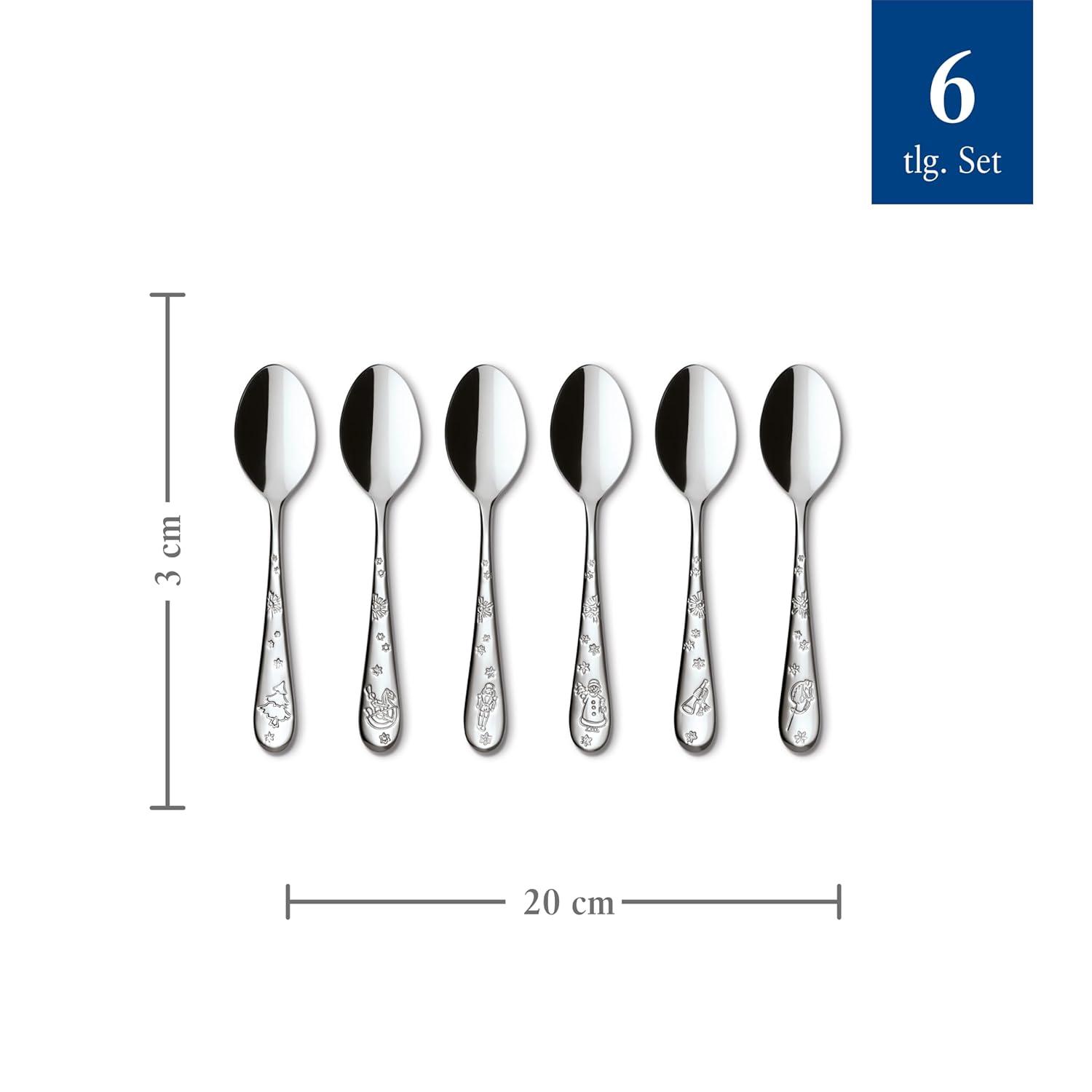 Villeroy & Boch – Toy's Delight Coffee Spoon Cutlery Set for 6 People, 6 Pieces, Dishwasher-Safe, rustproof, Cutlery Set, Spoon Set, Stainless Steel Cutlery Set