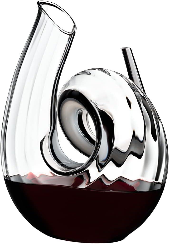 Curly Handcrafted Crystal Glass Wine Decanter