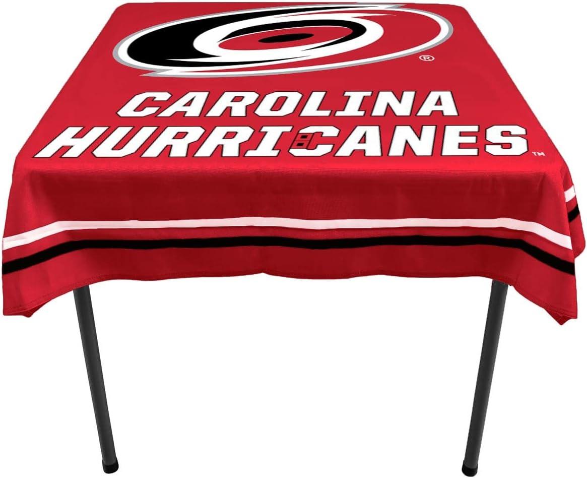 Carolina Hurricanes Red Polyester Square Tablecloth