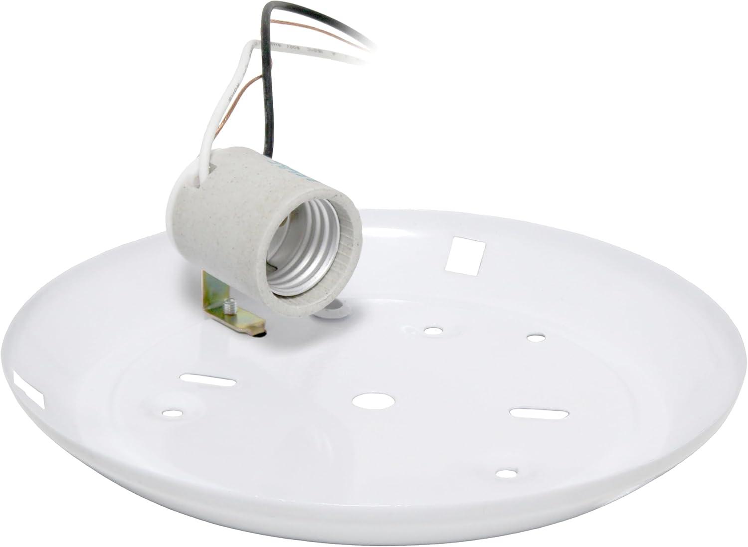 Flushmount Ceiling Light with Scroll Swirl Design White - Simple Designs