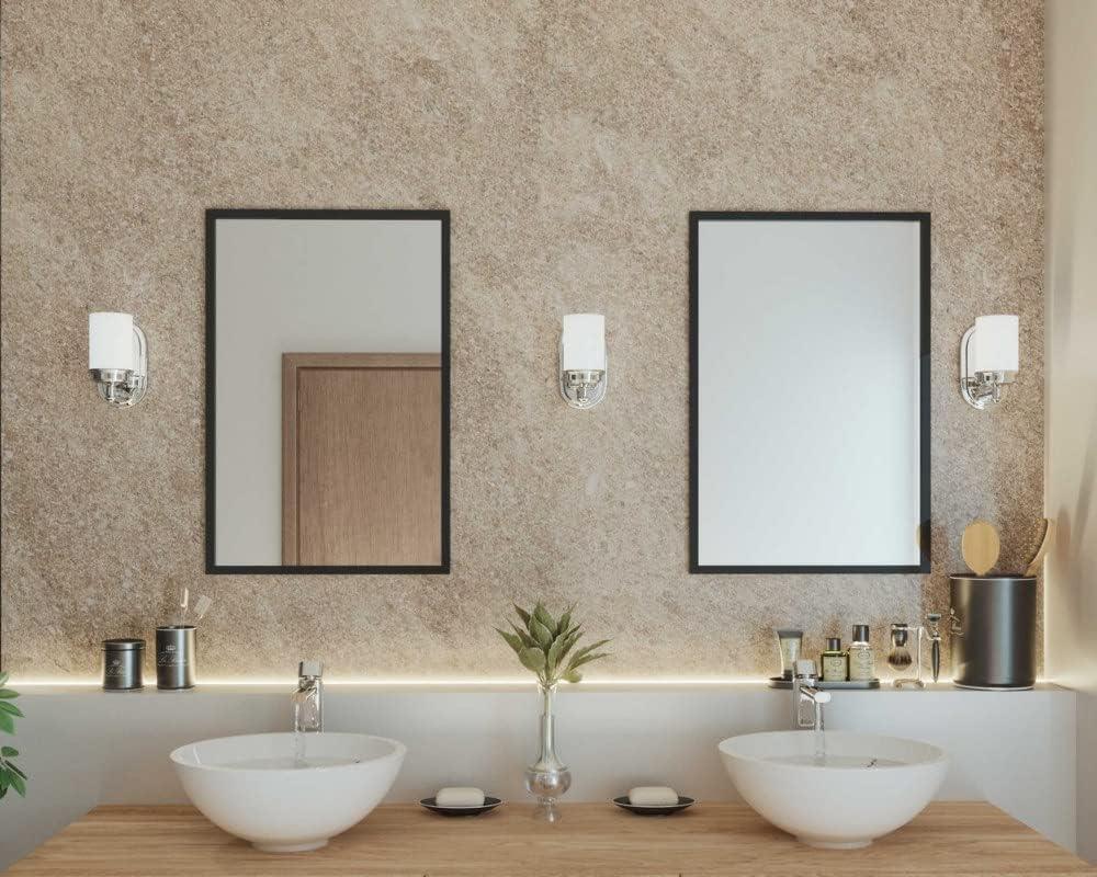 Progress Lighting Glide Collection 1-Light Wall Sconce, Brushed Nickel, Etched Opal Glass