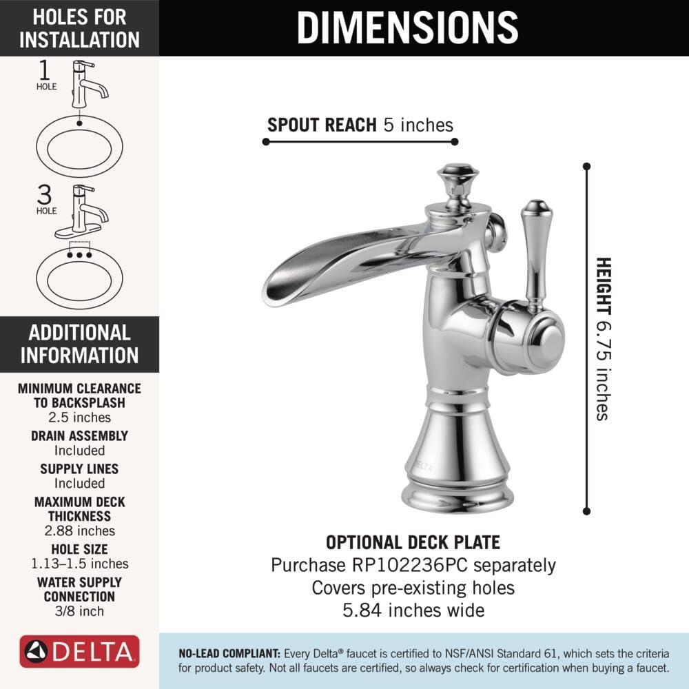 Cassidy™ Single Hole Bathroom Faucet with Drain Assembly