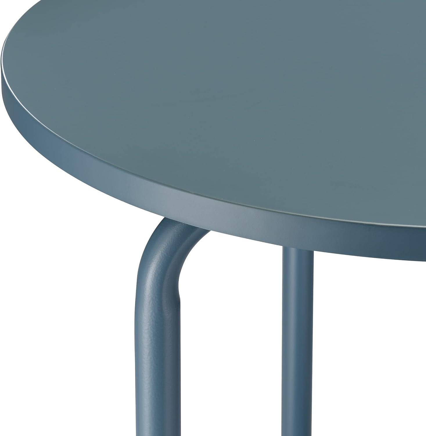 OSP Home Furnishings Elgin Metal Accent Table in Bluestone