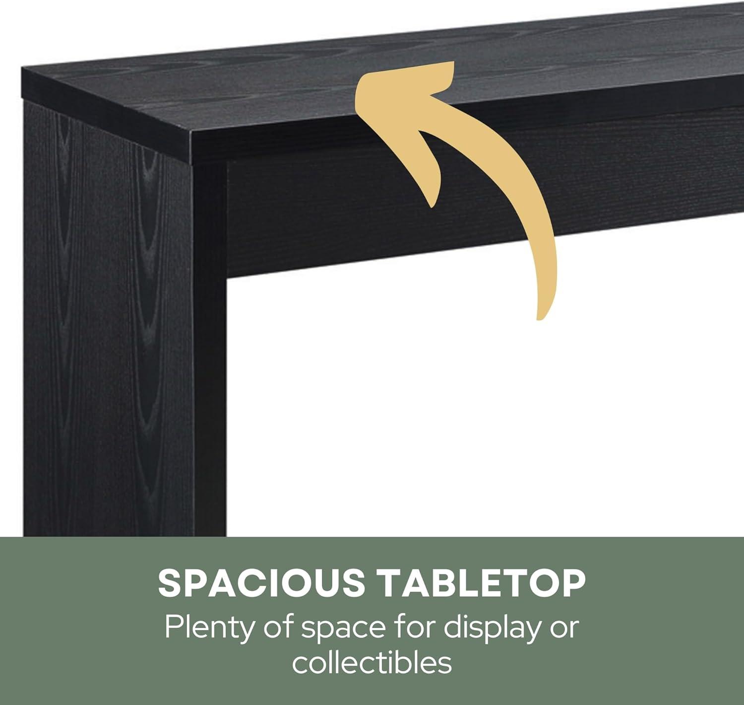 Convenience Concepts Northfield Hall Console in Black Wood Finish