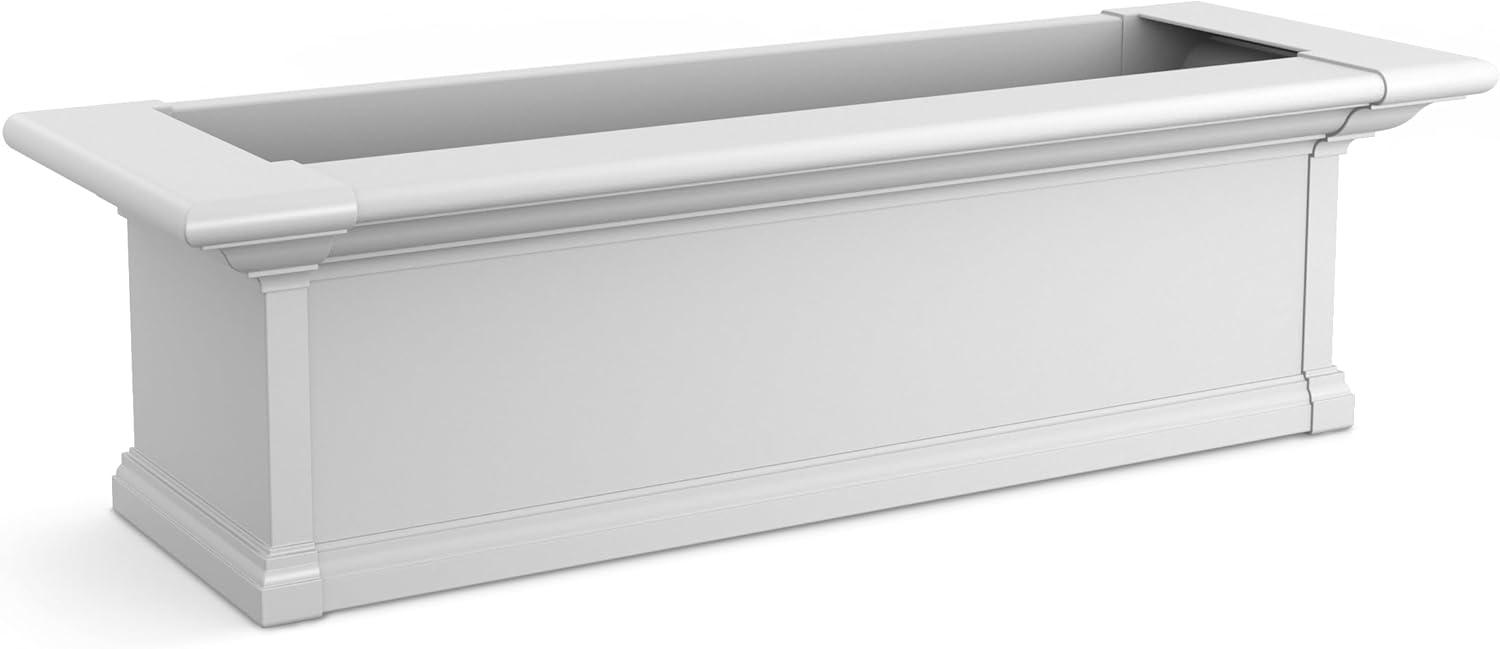 Mayne Yorkshire 3ft Window Box - Customizable - Vinyl Planter Box - White (4823-W)