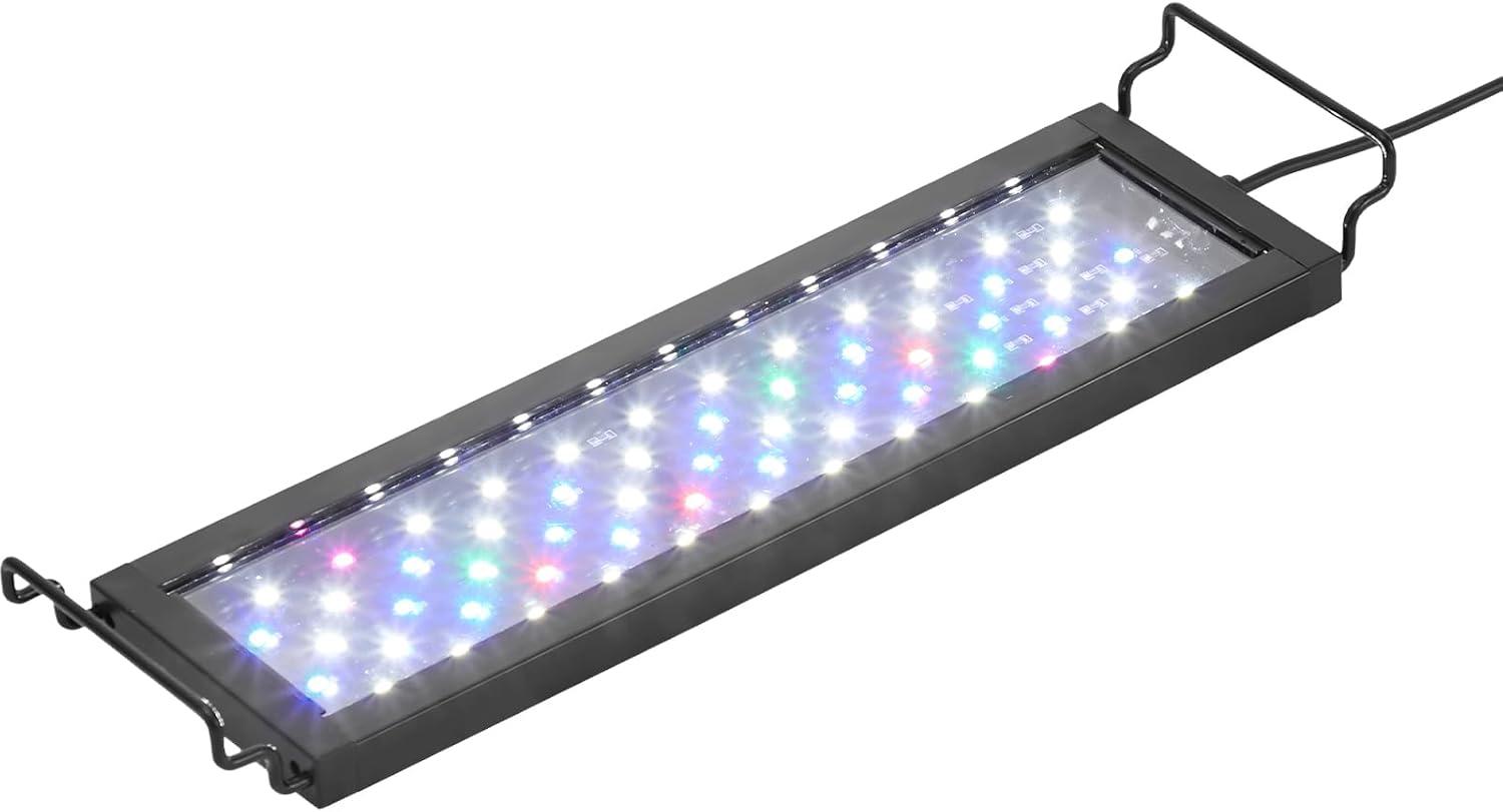 Black Full Spectrum LED Aquarium Light with Adjustable Timer