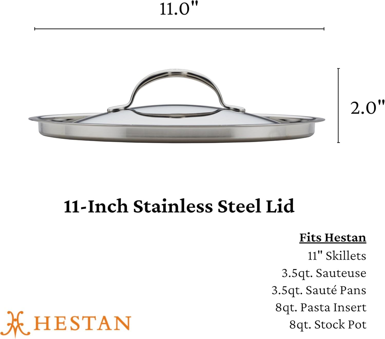 Medium Stainless Steel 11-Inch Cookware Lid