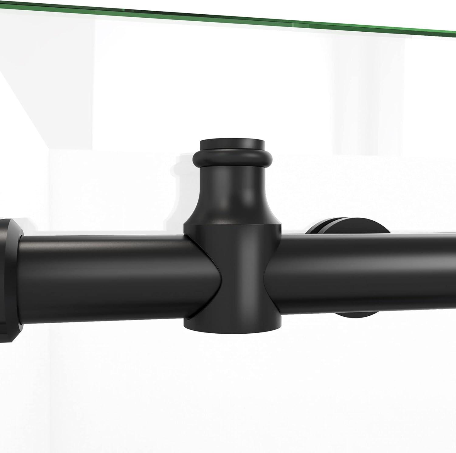 60.38" W x 34.5" D x 76" H Frameless Rectangle Sliding Shower Enclosure