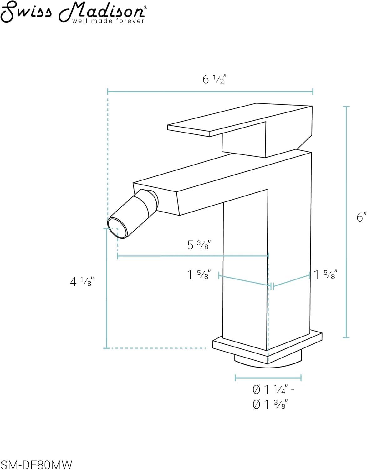 Concorde Bidet Faucet in Matte White