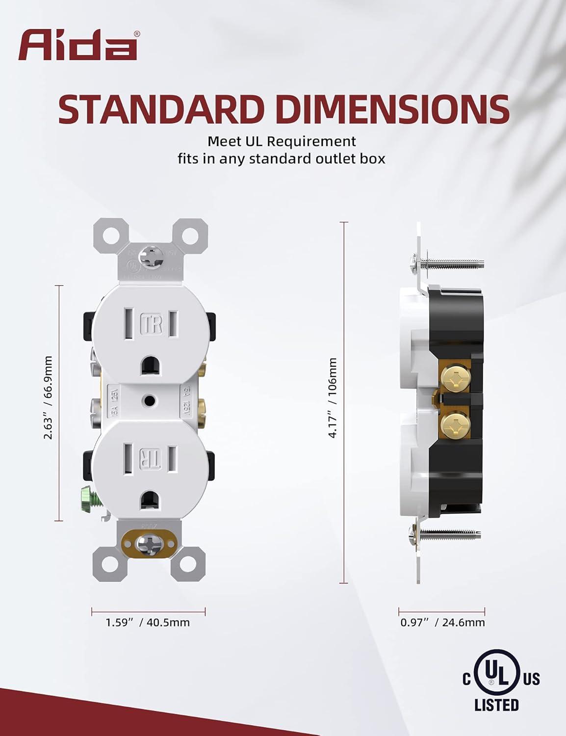 15 Tamper Resistant Duplex Outlet