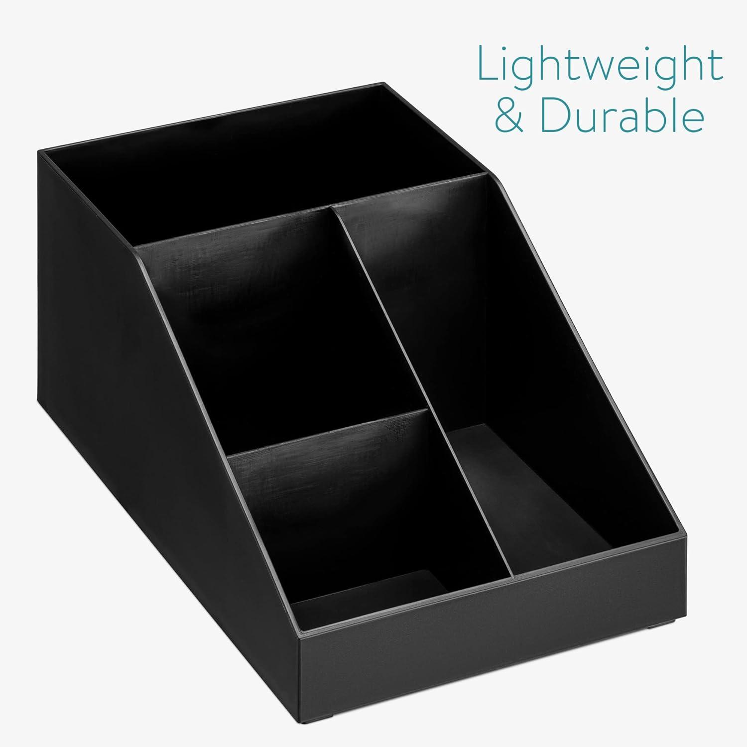 Navaris Coffee Station Organizer - Coffee Bar Countertop Accessories Holder for Sugar, Creamer, Cups, Tea - Office Kitchen Caddy - 4 Compartments